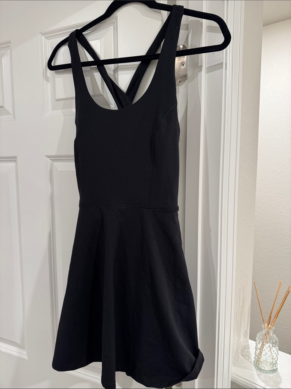NWOT Spiritual Gangster Black Cross-Back Romper Dress